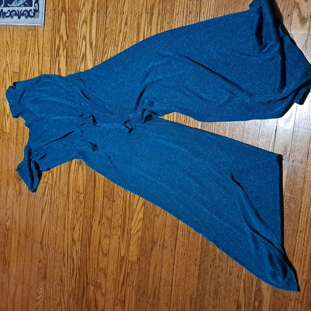 Glitter jumpsuit size 12 asos once worn wide leg